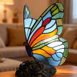 Chloé - Lampe en mosaïque de verre en forme de papillon